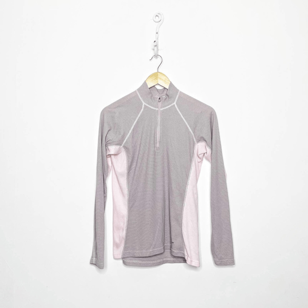 Patagonia Gray and Pink Long Sleeve Top
